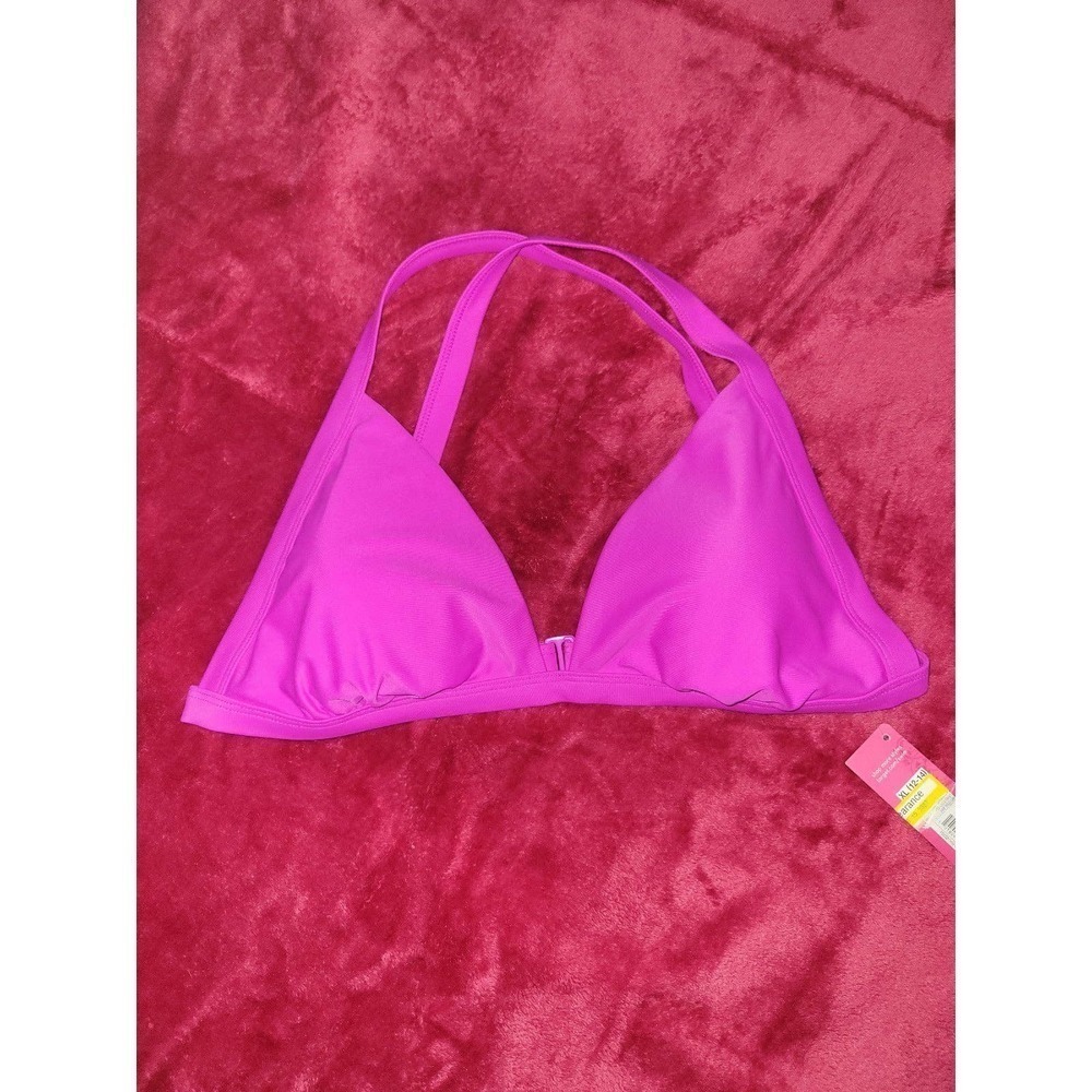 NWT Triangle Purple Bikini Top xl